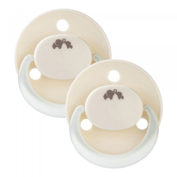 Lot de 2 sucettes eco reversible phosphorescente sand naissance Bebeconfort