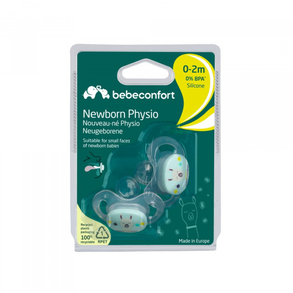 Lot de 2 sucettes physiologiques silicone air confort 0-6 mois sand Bebeconfort
