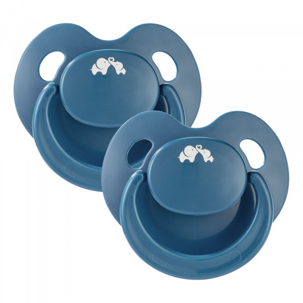 Lot de 2 sucettes physiologiques air eco 0-6 mois light blue/dark blue Bebeconfort