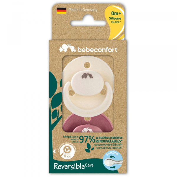 Lot de 2 sucettes réversible silicone 6-18 mois Bebeconfort