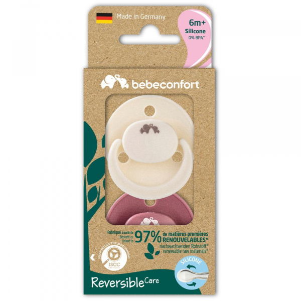 Lot de 2 sucettes réversible silicone 6-18 mois Bebeconfort
