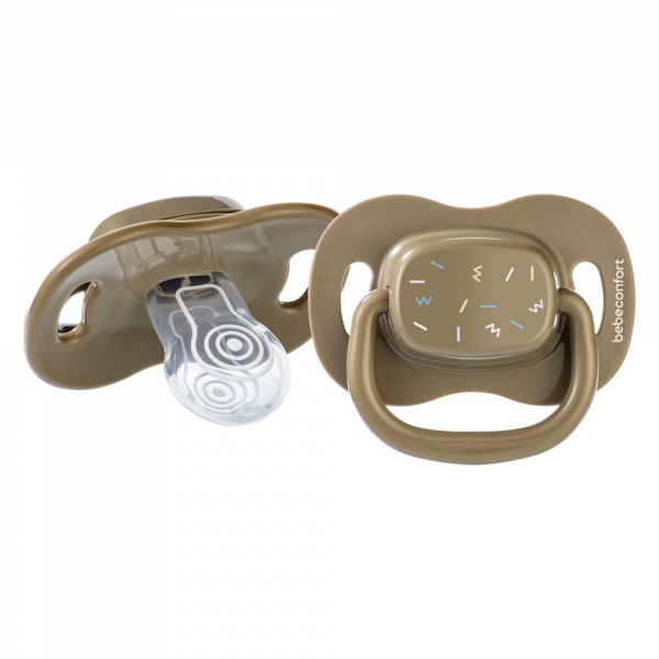 Lot de 2 sucettes réversible silicone 6-18 mois Bebeconfort