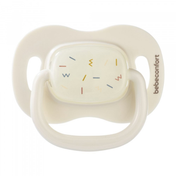 Lot de 2 sucettes réversible phosphorescente silicone 6-18 mois sand Bebeconfort