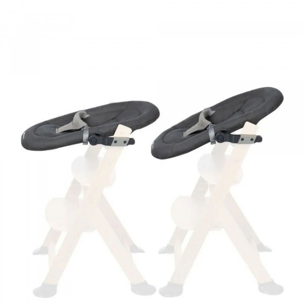 Chaise haute évolutive 2-en-1 timba ² natural wood + transat tinted graphite Bebeconfort