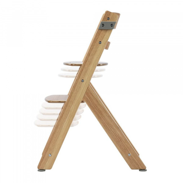 Chaise haute évolutive 2-en-1 timba ² natural wood + transat tinted graphite Bebeconfort