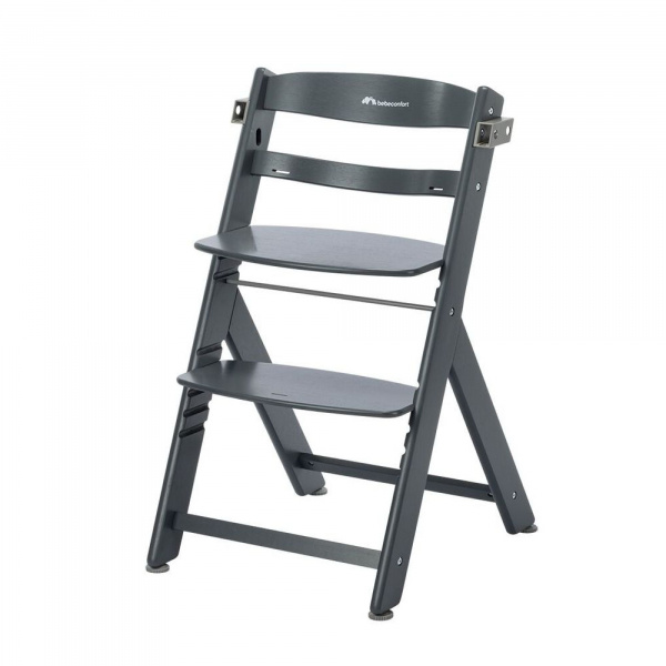 Chaise haute évolutive 2-en-1 timba ² warm gray + transat tinted graphite Bebeconfort