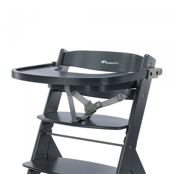 Chaise haute évolutive 2-en-1 timba ² warm gray + transat tinted graphite Bebeconfort