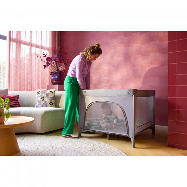 Lit parapluie adonis mineral gray Bebeconfort