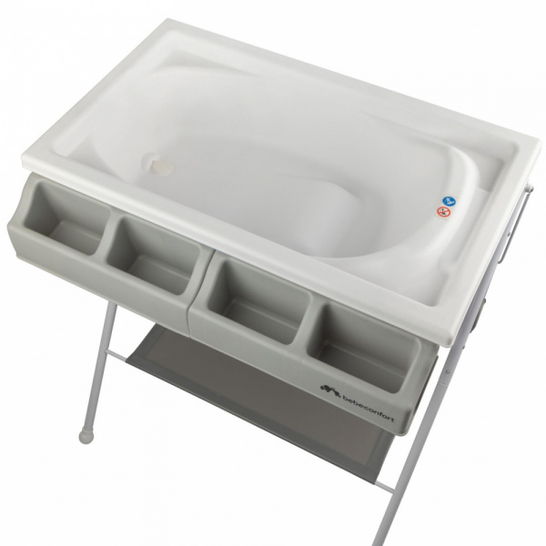 Baignoire et table à langer 2-en-1 baltic gray mist Bebeconfort