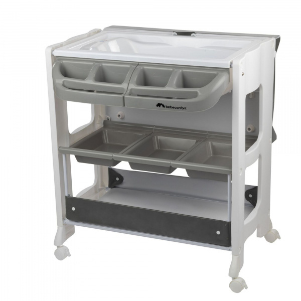 Baignoire et table à langer 2-en-1 dolphy gray mist Bebeconfort
