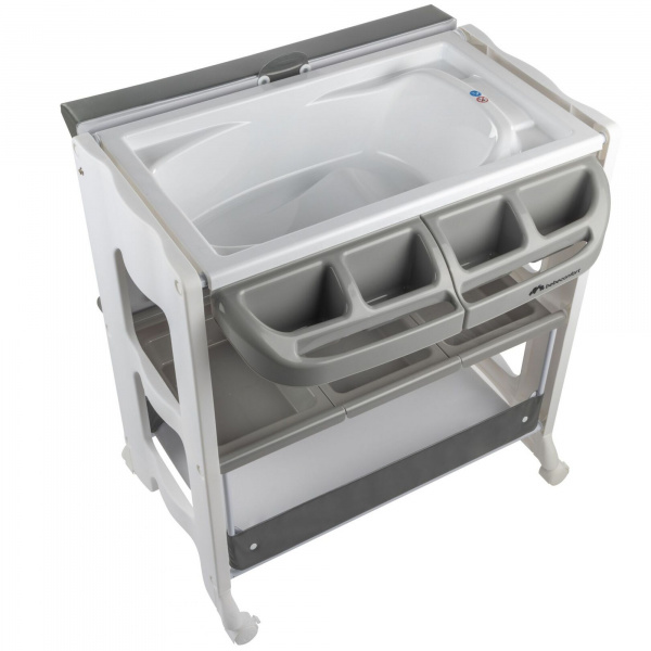 Baignoire et table à langer 2-en-1 dolphy gray mist Bebeconfort