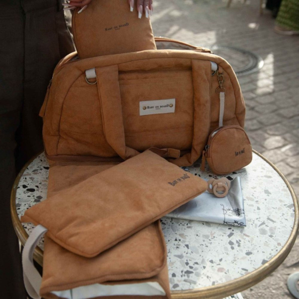 Sac à langer doudoune camel Baby on board