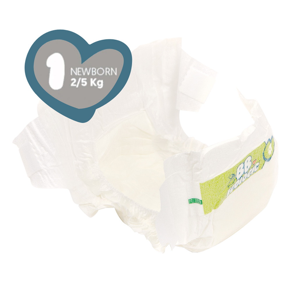 Couches bébé new born taille 1, 25 kg (27 couches) de Bb ecologic sur