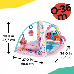 Tapis de découverte musicale et linguistique, 4-en-1, rose Baby einstein