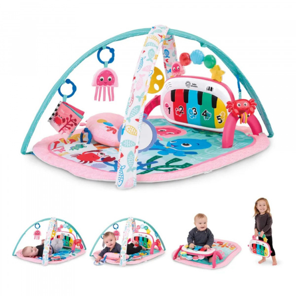 Tapis de découverte musicale et linguistique, 4-en-1, rose Baby einstein