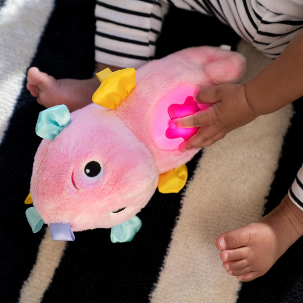 Veilleuse peluche bébé hippocampe rose Baby einstein