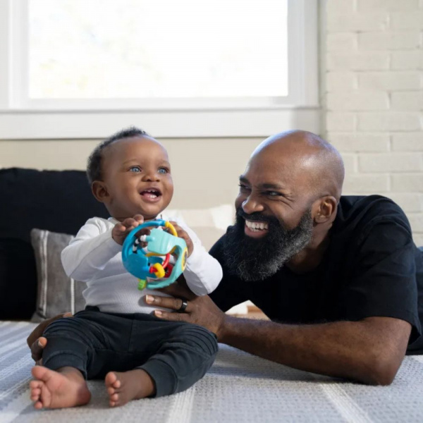 Balle de préhension bébé bleu Baby einstein