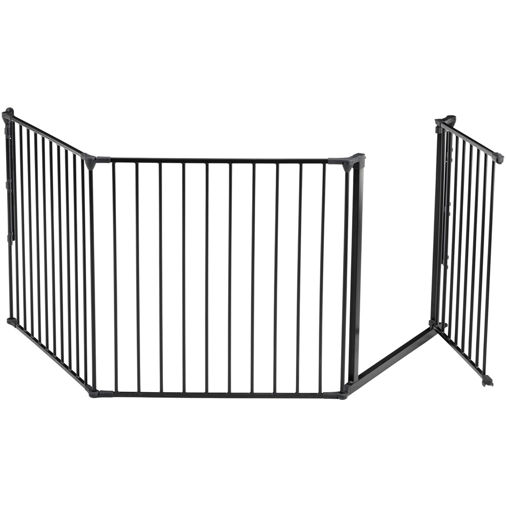 Extension Barrière BabyDan Flex Noir - 72cm De Large - Portillon De Sécurité Enfant - Métal