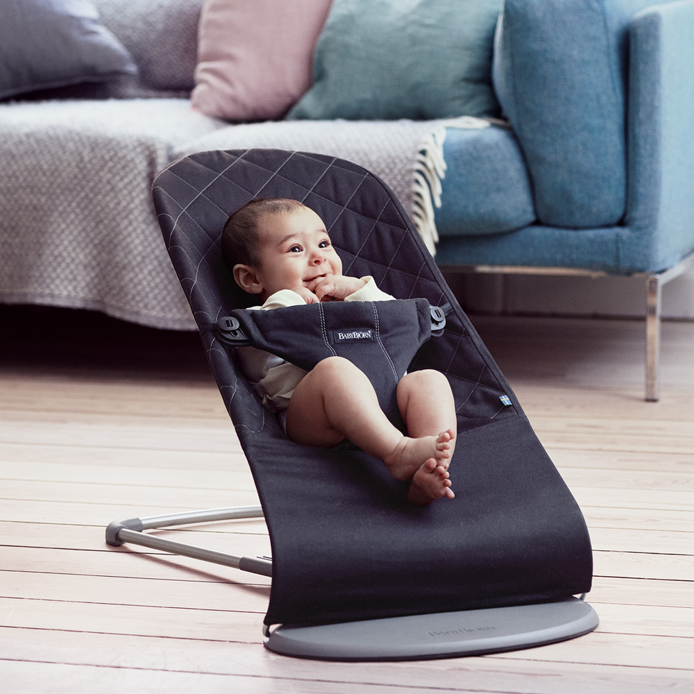 Transat bébé bliss cotton noir de Babybjorn sur allobébé