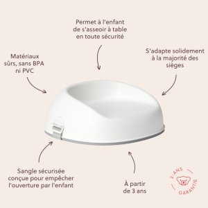 Rehausseur de chaise blanc Babybjorn