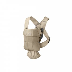 Porte-bébé mini tissé beige Babybjorn
