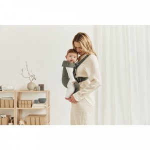 Porte bébé mini coton vert foncé Babybjorn