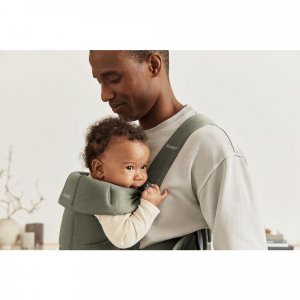 Porte bébé mini coton vert foncé Babybjorn