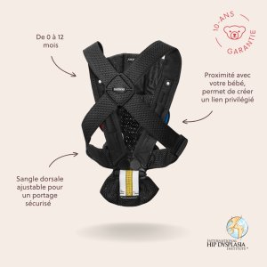 Porte bébé mini coton noir Babybjorn