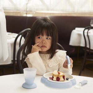 Coffret repas avec bavoir bleu pastel Babybjorn
