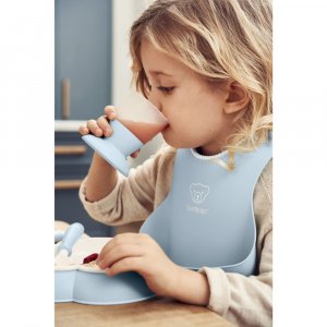 Coffret repas avec bavoir bleu pastel Babybjorn