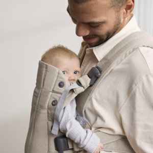 Porte bébé harmony melange tissé beige clair Babybjorn