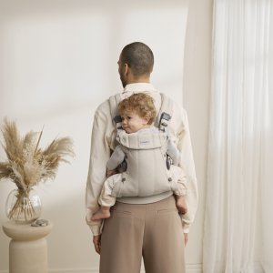 Porte bébé harmony melange tissé beige clair Babybjorn