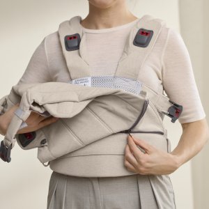 Porte bébé harmony melange tissé beige clair Babybjorn