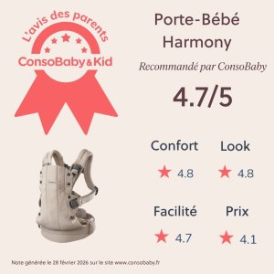 Porte bébé harmony melange tissé beige clair Babybjorn