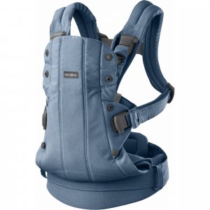 Porte bébé harmony melange tissé chiné bleu Babybjorn