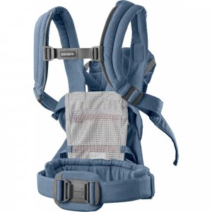 Porte bébé harmony melange tissé chiné bleu Babybjorn