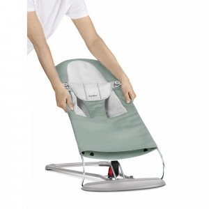 Housse transat balance soft tissé/jersey vert sauge/gris Babybjorn