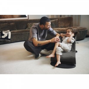 Transat bébé balance soft tissé jersey tri fabric gris foncé Babybjorn