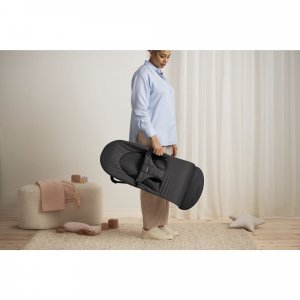 Transat bébé balance soft tissé jersey tri fabric gris foncé Babybjorn