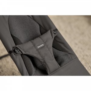 Transat bébé balance soft tissé jersey tri fabric gris foncé Babybjorn