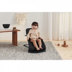 Transat bébé balance soft tissé noir et gris foncé Babybjorn