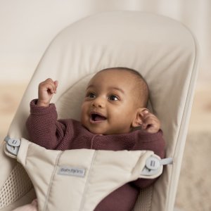 Transat bébé balance soft tissé jersey tri fabric beige clair Babybjorn