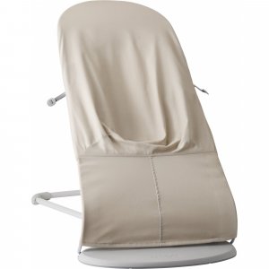 Transat bébé balance soft tissé jersey tri fabric beige clair Babybjorn