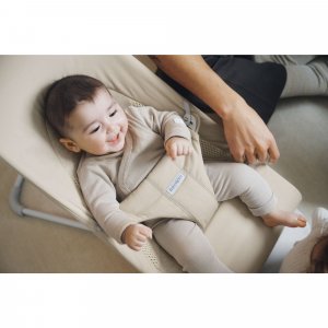 Transat bébé balance soft tissé jersey tri fabric beige clair Babybjorn