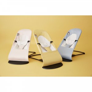 Transat bébé balance soft coton et jersey bleu et gris Babybjorn