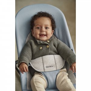 Transat bébé balance soft coton et jersey bleu et gris Babybjorn