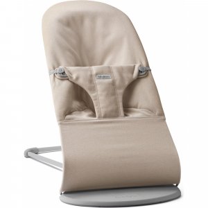 Transat bébé bliss mélange tissé chiné beige clair Babybjorn