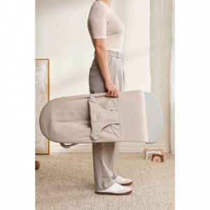 Transat bébé bliss mélange tissé chiné beige clair Babybjorn