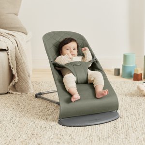 Transat bébé bliss coton matelassé classique vert foncé Babybjorn