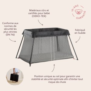Lit parapluie light babybjorn noir mesh Babybjorn